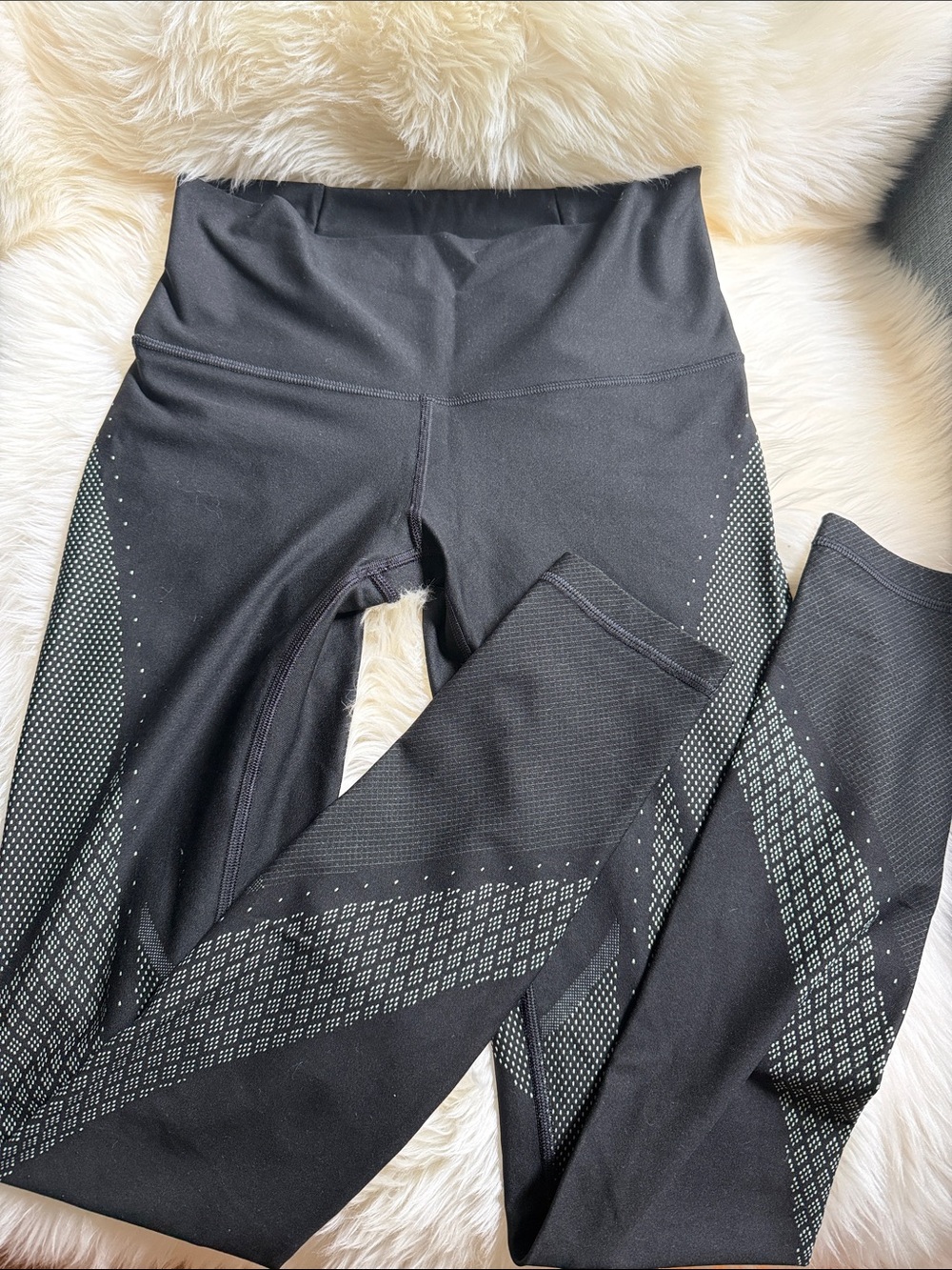 lululemon athletica Black High-Rise Leggings with Reflective Dot Accents